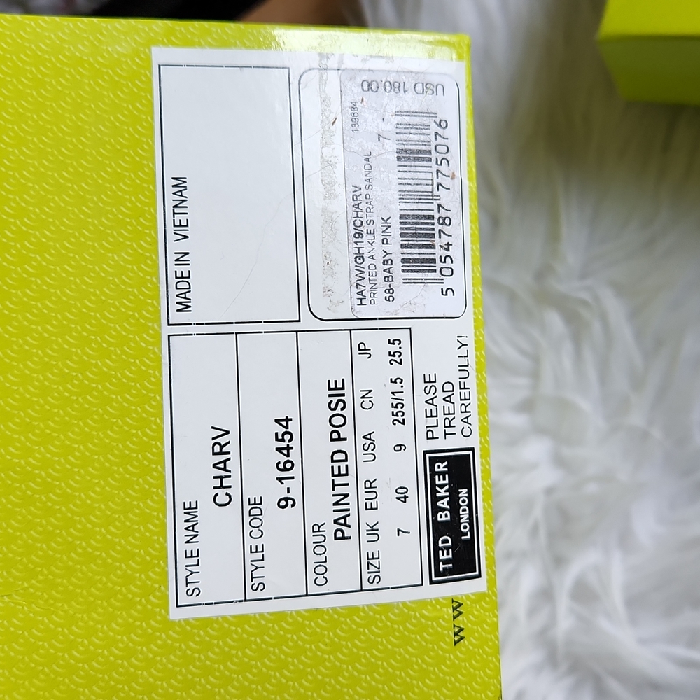 NIB Ted Baker ankle strap floral satin heels - Picture 10 of 10